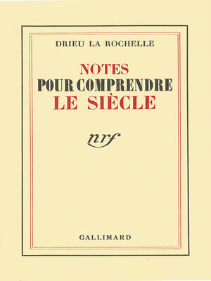 cover image of Notes pour comprendre le siècle